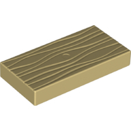 Plate 2X4, W/ Design, No. 1 - Brick Yellow