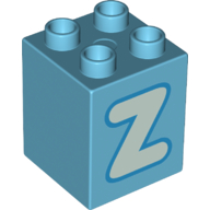 Brick 2X2X2, No. 145 - Medium Azur