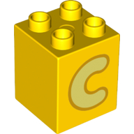 Brick 2X2X2, No. 121 - Bright Yellow