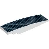 Brick 2X8,Outside Bow,W/ Cut Out,No. 3 - White