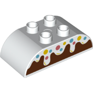 Brick 2X4, W/ Bows, No. 15 - White