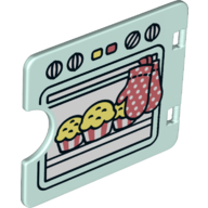 Insert 3X4, W/ Cut Out, No. 6 - Aqua