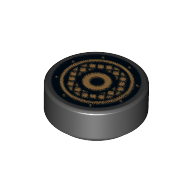 Flat Tile 1X1, Round, No. 61 - Black