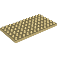 Duplo Plate 6X12 - Brick Yellow