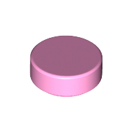 Flat Tile 1X1, Round - Light Purple