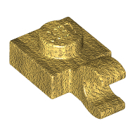 Plate 1X1 W/Holder Vertical - Warm Gold