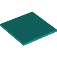 Flat Tile 6X6 - Bright Bluish Green