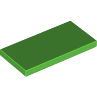 Flat Tile 2X4 - Bright Green