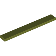 Flat Tile 1X8 - Olive Green