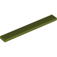 Flat Tile 1X8 - Olive Green