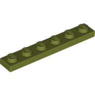 Plate 1X6 - Olive Green