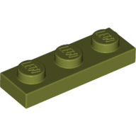 Plate 1X3 - Olive Green