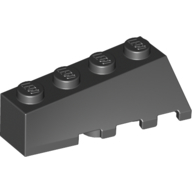 Left Brick 2X4 W/Bow/Angle - Black