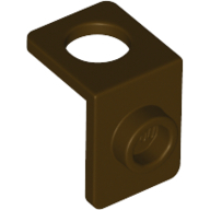 Mini Fig. Back Plate W. Knob - Dark Brown