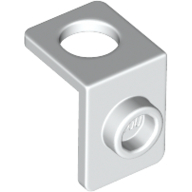 Mini Fig. Back Plate W. Knob - White
