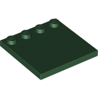 Plate 4X4 W. 4 Knobs - Earth Green