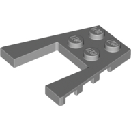 Plate 4X4 W/Angle - Medium Stone Grey