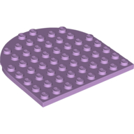 Plate 8X8, 1/2 Circle - Lavender