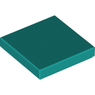 Flat Tile 2X2 - Bright Bluish Green