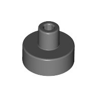 Plate 1X1, W/ 3.2 Shaft And 1.5 Hole - Dark Stone Grey