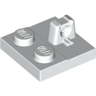 Plate 2X2 W. Stump/Top - White