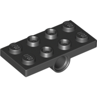 Plate 2X4, W/ Holes Dia. 4.85, Bottom - Black