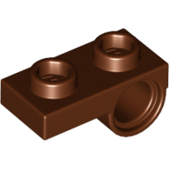 Plate 1X2 W. Horizontal Hole Minuscule4,85 Rev. - Reddish Brown