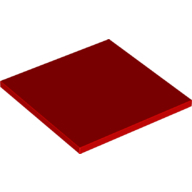 Flat Tile 6X6 - Bright Red