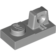 Plate 1X2 W/Stub/Along/Upper P - Medium Stone Grey