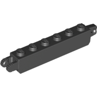 Brick 1X6 Fric/Stub/Fork Vert. - Black