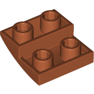 Brick 2X2X2/3, Inverted Bow - Dark Orange