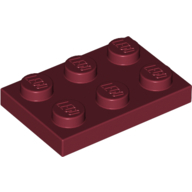 Plate 2X3 - Dark Red