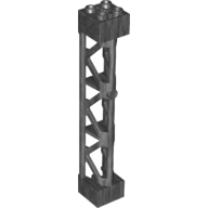 Lattice Tower 2X2X10 W/Cross - Titanium Metallic