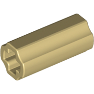 Cross Axle, Extension, 2M - Brick Yellow