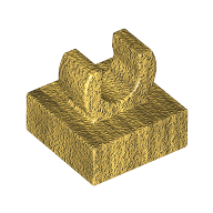 Plate 1X1 W. Up Right Holder - Warm Gold