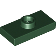 Plate 1X2, W/ 1 Knob - Earth Green
