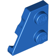 Left Plate 2X2, 27 Deg. - Bright Blue