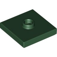 Plate 2X2 W 1 Knob - Earth Green