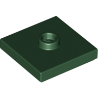 Plate 2X2 W 1 Knob - Earth Green