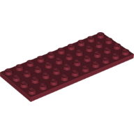 Plate 4X10 - Dark Red