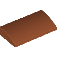 Plate W. Bow 2X4X2/3 - Dark Orange