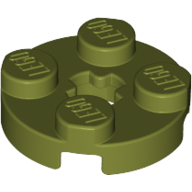 Plate 2X2 Round - Olive Green