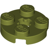 Plate 2X2 Round - Olive Green