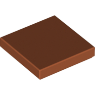 Flat Tile 2X2 - Dark Orange