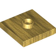 Plate 2X2 W 1 Knob - Warm Gold
