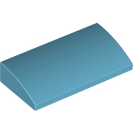 Plate W. Bow 2X4X2/3 - Medium Azur