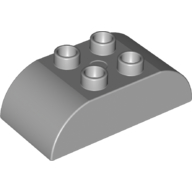 Brick 2X4 W. Bows - Medium Stone Grey