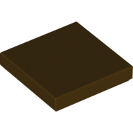 Flat Tile 2X2 - Dark Brown