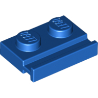 Plate 1X2 With Slide - Bright Blue