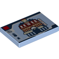 Flat Tile 2X3, No. 2 - Light Royal Blue